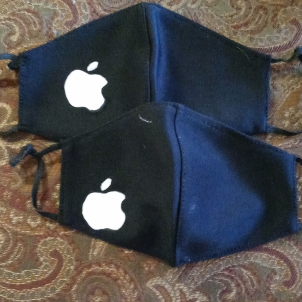 2 Face mask apple logo